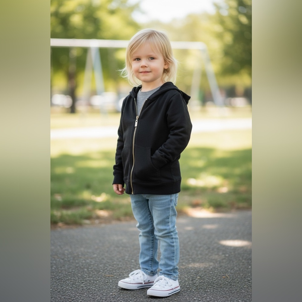 Carter's Black Zip-Up Hoodie Jacket
